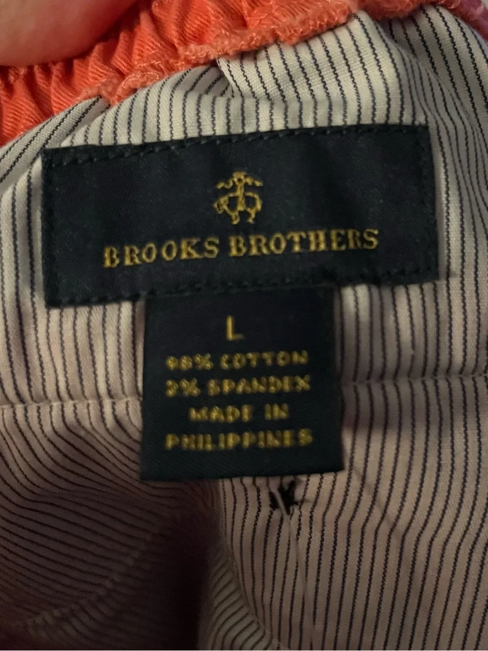 (NWT) Brooks Brothers Men's Orange Drawstring Shorts Size Large